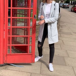 ASOS Textured Slim Gray Coat